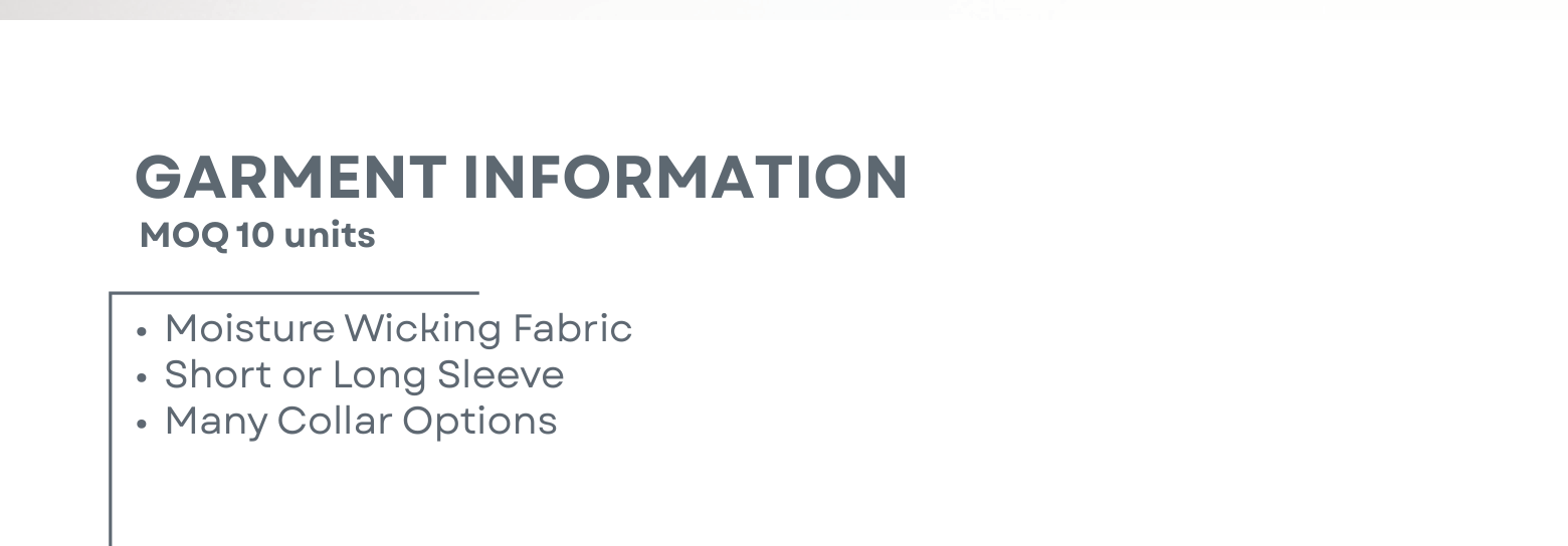 Sublimated Sports Tee Garment Information